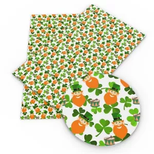 Leprechaun Shamrocks FAUX LEATHER SHEET 9" X 12" 1098332 St Patrick's Day - Picture 1 of 1