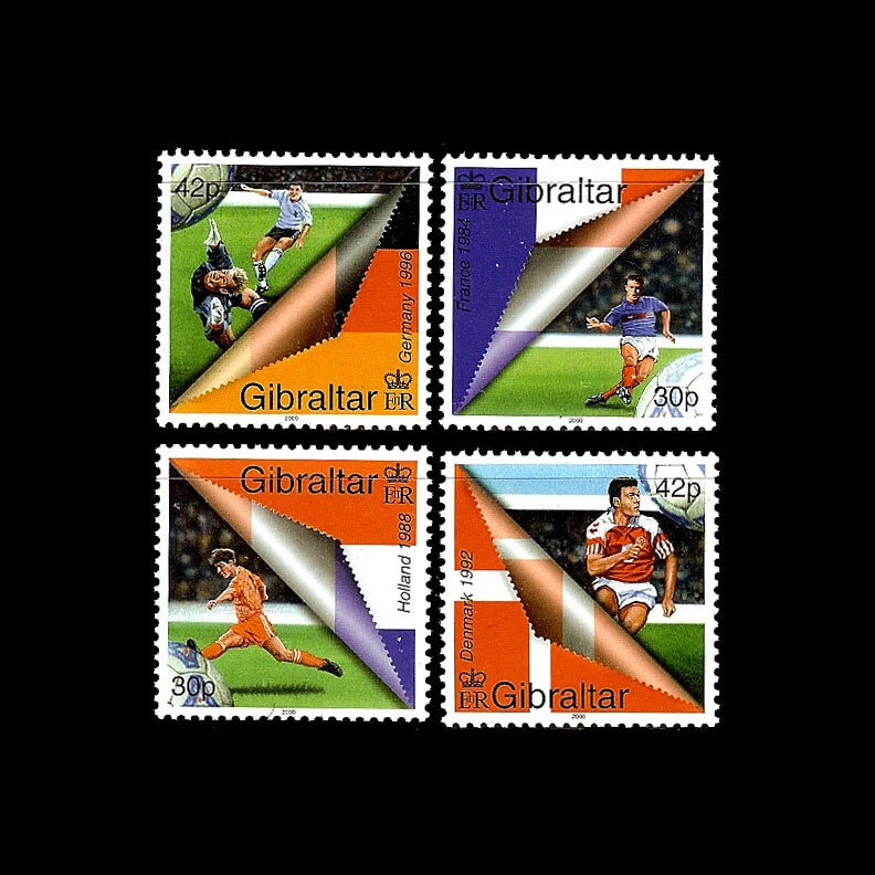 GIBRALTAR. European Soccer. 2000. Scott 832-835. MNH - Image 1 of 1