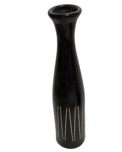 Vintage MCM Brown Abstract Art Retro Vase Larry Laslo by Royal Haeger - Picture 1 of 3