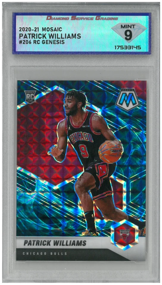 2020-21 Panini Mosaic PATRICK WILLIAMS #206 Genesis RC Rookie💎 DSG 9 Mint - Image 1 of 2