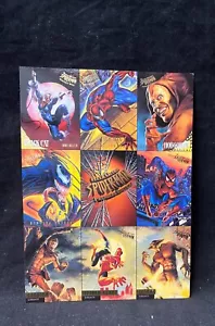 1995 Fleer Ultra Spider-Man Premier Edition 9 Karten ungeschnitten Promo-Blatt - Bild 1 von 2