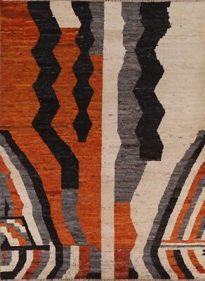 Abstract Modern Moroccan Area Rug 8x10 Hand-knotted Home Decor - Image 1 of 4