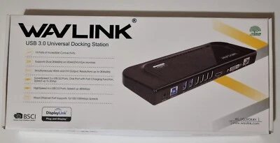 Brand New - Wavlink USB 3.0 - Docking Station - WL-UG39DK4V - Image 1 of 4