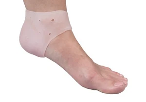 Pair of Moisturising Gel Heel sleeves for Cracked Foot Care Protectors Flat Feet - Picture 1 of 4