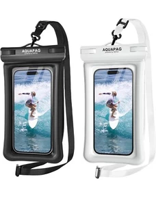 Swimming Waterproof Underwater Dry Bag Pouch Clear Cell Phone Case Cover 2-PACK - Picture 1 of 5