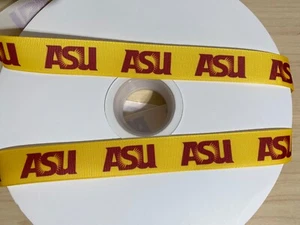 ARIZONA STATE UNIVERSITY 7/8" NASTRO GROSGRAIN SPEDIZIONE DA USA - Foto 1 di 1