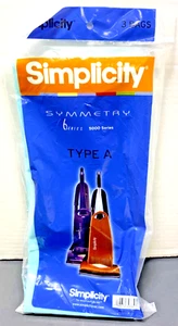 New Vintage Simplicity Symmetry S Series 5000 Series Type A Vacuum Bags~3 bags - Picture 1 of 2