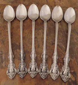 Oneida Michelangelo Cube Set 6 Iced Tea Spoons Heirloom Stainless Flatware Lot V - Picture 1 of 4