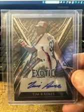2023 Leaf Exotic Tim Rock Raines Auto #1/1 Elephant Print