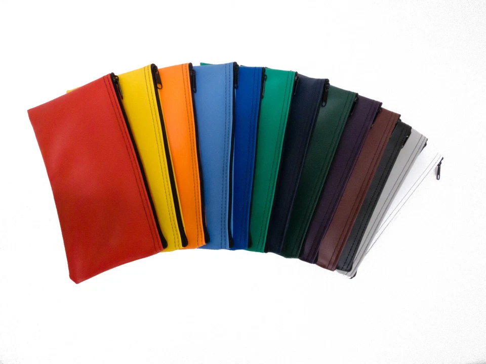 Bolsas de depósito bancario de vinilo con cremallera (25 bolsas) Foto 1 de 1