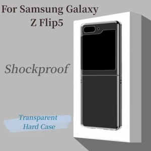 For Samsung Galaxy Z Flip5 Flip6 PC Transparent Shockproof Slim Clear Case Cover - Picture 1 of 7