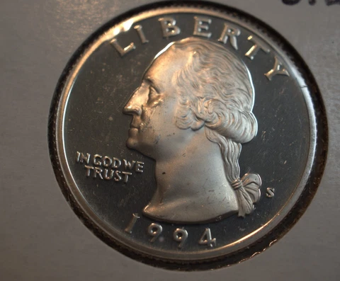 1994 S WASHINGTON SILVER QUARTER PR CAM *NICE COIN!*  FREE SHIPPING! A2511 Cover