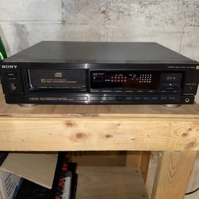 Sony CDP-C9ESD 10-Disc Stereo CD Player/Changer 1990 Very Rare Vintage! - Image 1 of 4