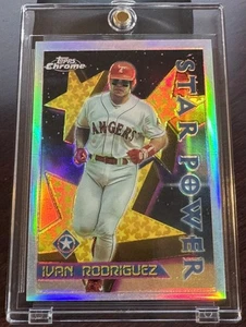 Topps 1996 refractor cromado Iván Rodríguez #87 centrado en el patio - Imagen 1 de 2