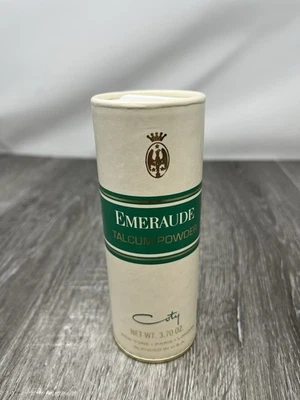 Polvo de talco perfumado Coty EMERAUDE 3,7 OZ sellado de colección raro Foto 1 de 4