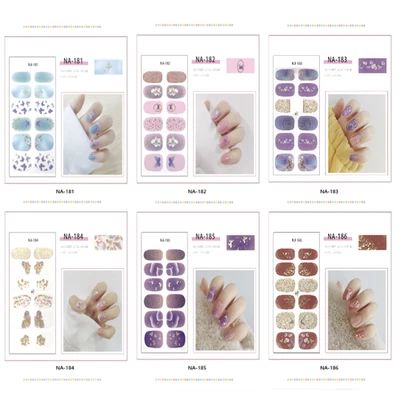 Full Size Nail Wraps Stickers Polish Manicure New Art Self Stick Decor - Image 1 of 2