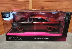NIB 2025 JADA PINK SLIPS 1957 CHEVROLET BEL AIR 1:24 DIE-CAST  - Picture 1 of 18