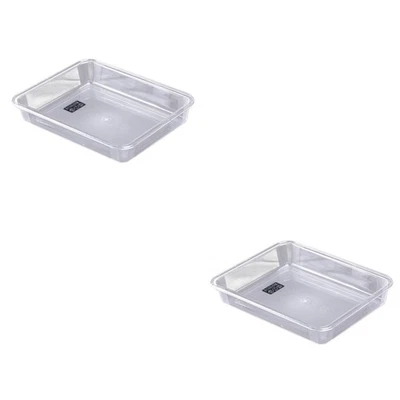  Set of 2 Servierplatte Rechteckig Serviertabletts Rechteckschale Acrylschale - Bild 1 von 4