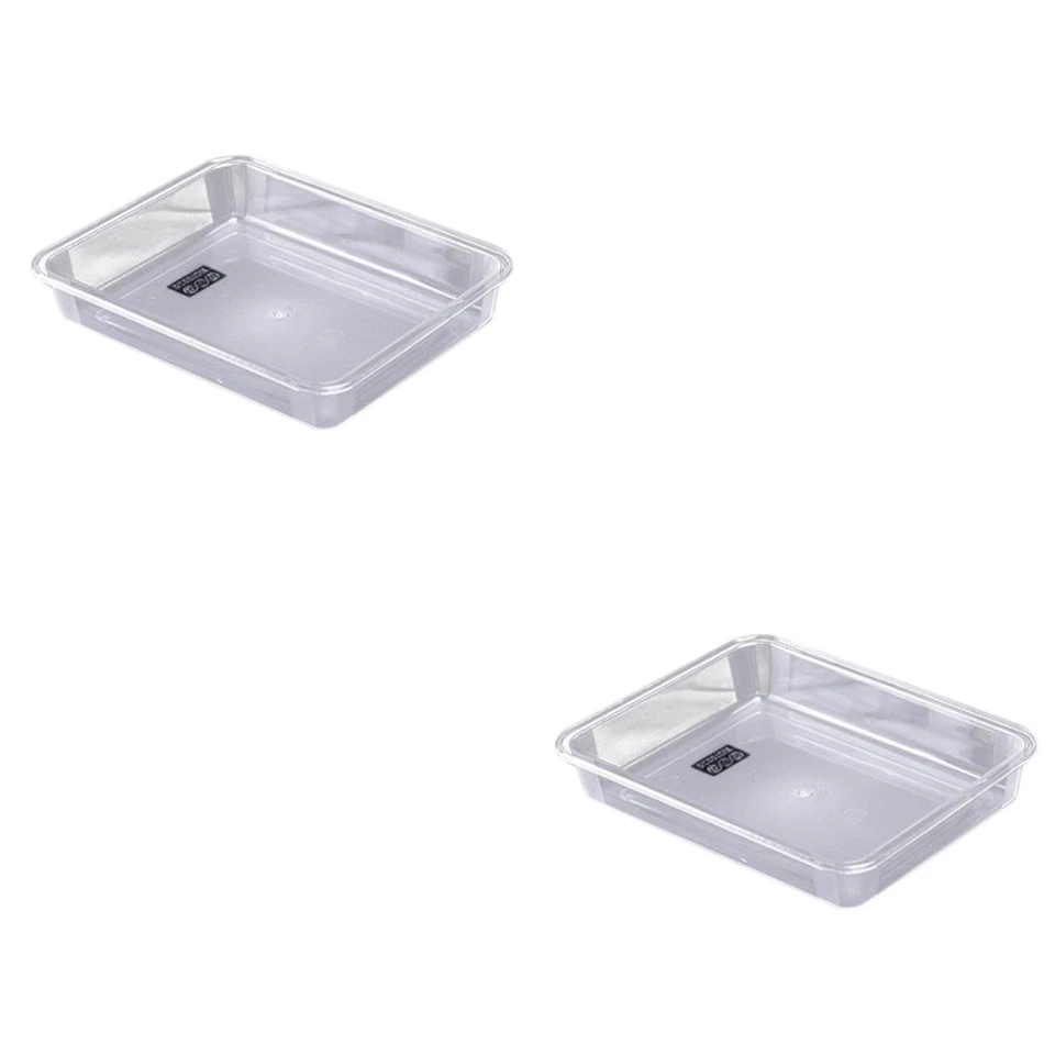  Set of 2 Servierplatte Rechteckig Serviertabletts Rechteckschale Acrylschale - Bild 1 von 4