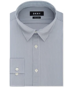 DKNY Mens Active Stretch Stripe Button Down Dress Shirt - Picture 1 of 1