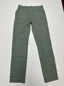 Tea Collection Pants Boys 16 Cotton Reinforced Knees Pull On Elastic Waist Green - Picture 1 of 7