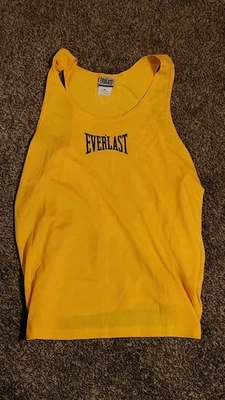 Camiseta Regata Everlast Amarela Sem Mangas Muscular Tamanho M Vintage Boxe Academia - Imagem 1 de 3