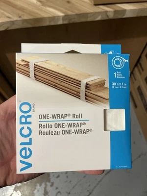 "Rollo de una envoltura marca VELCRO® - blanco, 1 rollo, 30'x1""" Foto 1 de 2
