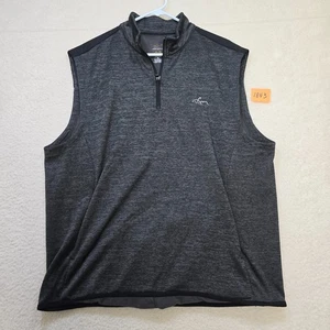 Greg Norman Tasso Elba Windbreaker Vest Men’s XL Fleece Lined Embroidered Shark - Picture 1 of 13