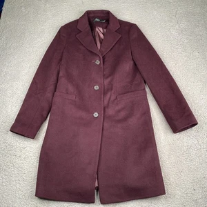 Lauren Ralph Lauren Reefer Pea Mantel Damen Größe 6 Rot Wolle Knopfleiste - Bild 1 von 16