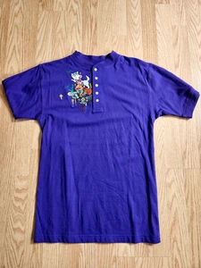 Disney Aristocats Marie the Cat & Friends Bordado Púrpura Henley Top Talla Pequeña ¡NUEVO! - Imagen 1 de 7