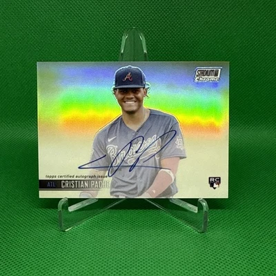 2021 Topps Stadium Club Chrome Cristian Pache #SCCBA-CP Rookie Auto RC - Image 1 of 2