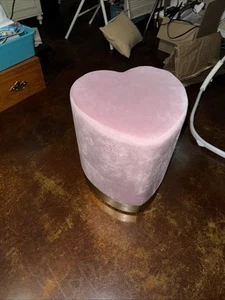 NEW Hello Kitty PINK Heart Vanity Stool Make Up Chair Ottoman Soft 18” Tall NWT - Picture 1 of 7