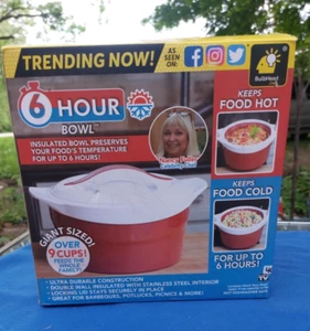 6 HOUR BOWL * KEEPS FOOD HOT or COLD FOR 6 HOURS * BRAND NEW - Picture 1 of 7