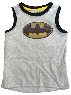 Camiseta sin mangas DC Comics gris holográfica Batman para niños pequeños camiseta muscular Foto 1 de 2