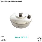 Pack Of 10 - Laboratorio Spirit Lamp Bunsen Burner With Adjustable Woven Strip 