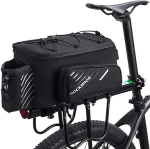 ROCKBROS Bike Rear Rack Bag Large Capacity Luggage Pannier Trunk Bag 12L Black - Picture 1 of 11