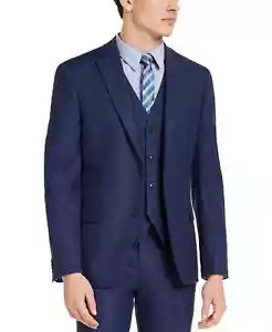 NEW - Alfani Slim-Fit Stretch Navy Blue Suit Jacket 38R MSRP $360 - Picture 1 of 3
