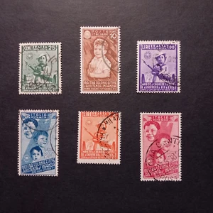 ITALIA REGNO 1937/ POSTA AEREA, SERIE DI 6 VALORI USATI C/CERTIFICATO - Foto 1 di 3