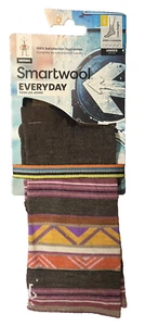 Calcetines Smartwool Everyday Zig Zag Valley Zero Cojín Crew Rayas Castaño Grandes - Imagen 1 de 5