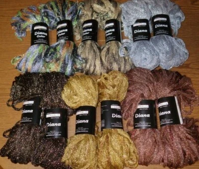 Lot of 2 Skeins S Charles Diana Ribbon Yarn, Sparkle, 50g/ 63yd You Choose Color - Image 1 of 4
