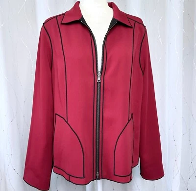 Chaqueta Abrigo Reversible Yansi Fugel Mujer Rojo Quemado y Negro Foto 1 de 4