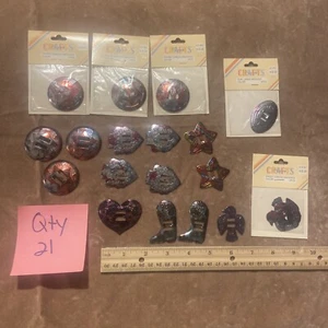 21 Slotted 1.5” Conchos Saddle Tack Belt Leather craft Western Star Arrow Head - Picture 1 of 12