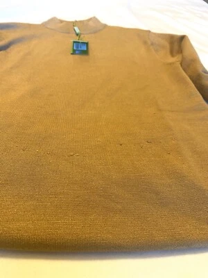 Gianni Feraud Premium Muscle Fit Stretch Turtleneck Fine Gauge Sweater Brown S - Image 1 of 2