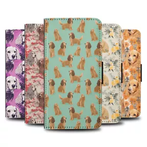 FLIP CASE FOR SAMSUNG GALAXY|CUTE COCKER SPANIEL PUPPY DOG CANINE PATTERN #A1 - Picture 1 of 36