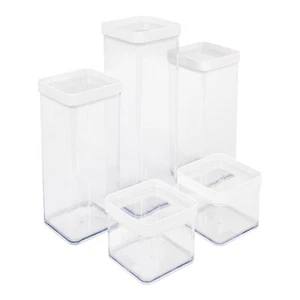 Rotho Fera Set Vorratsdosen (1.5+0.5+2 l) 5 tlg. Plastikdose Vorratsbehälter Box - Bild 1 von 4