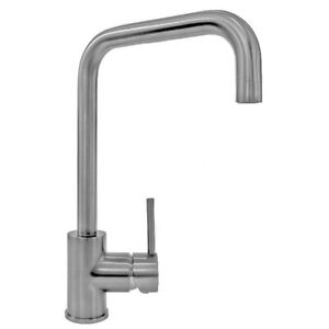 Astini Brushed Stainless Steel & Copper Single Lever Kitchen Sink Mixer Taps