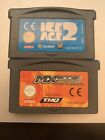 2 x Nintendo Gameboy Advance Games Ice Age 2 MX 2002 Ricky Carmichael