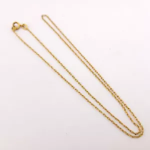 Vintage Russian USSR Soviet 14k 583 Rose Gold 18" Inch 1.2"mm Chain Necklace 2gm - Picture 1 of 8