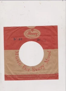 MERCURY  45 RPM COMPANY SLEEVE #2 FREE SHIPPING IN U S - Imagen 1 de 1