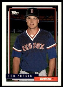1992 Topps Baseball Card Bob Zupcic Rookie Boston Red Sox #377